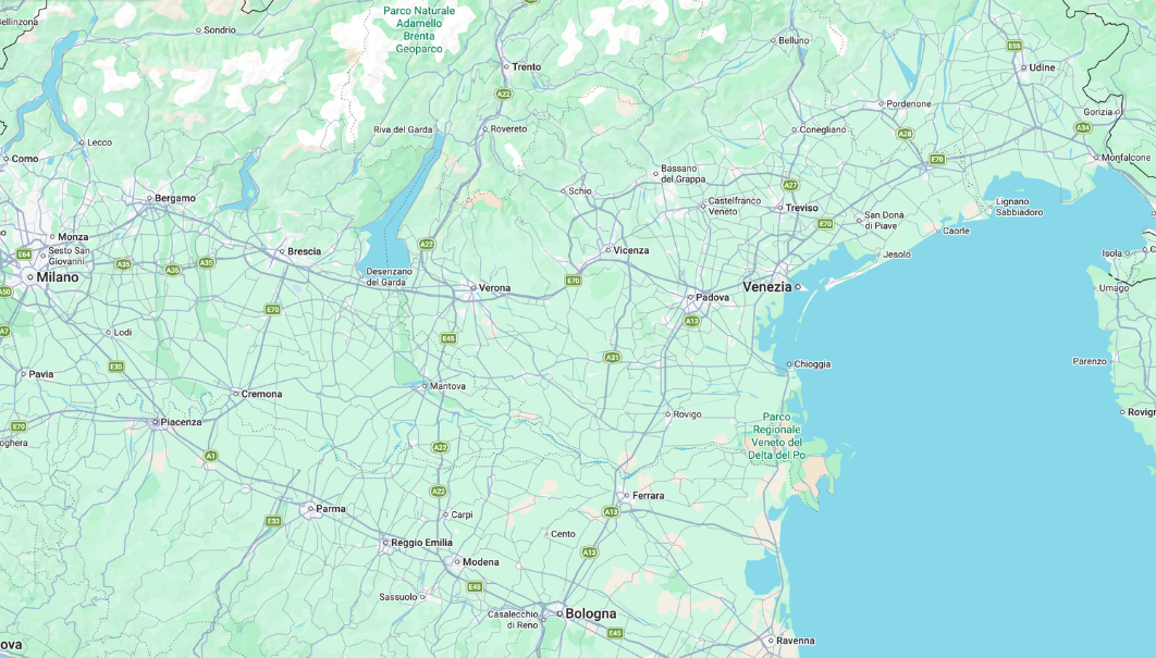 Mappa nord Italia